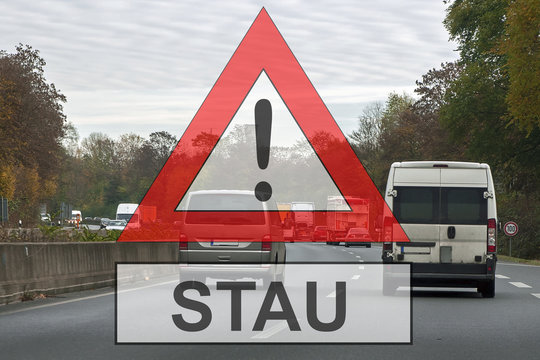 Stau auf der Autobahn