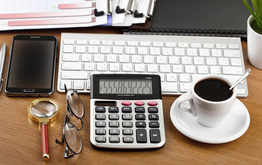 Business Objects in the office on the table