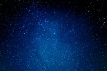 Deurstickers Prachtig landschap van nachtelijke hemel met sterren © tadeas