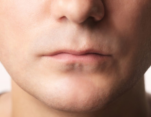 Close-up of man's lips