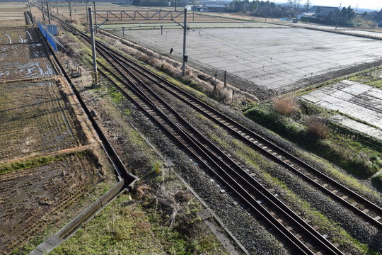 羽越本線の線路