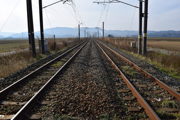 Obraz premium 羽越本線の線路