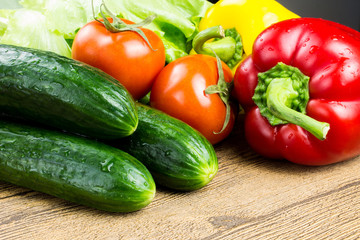  fresh vegetables on the table