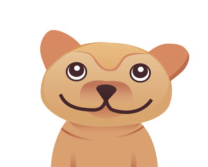 Happy Dog cartoon vector illustration