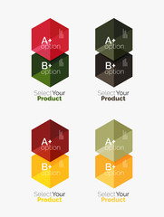 Geometric paper business infographics layouts