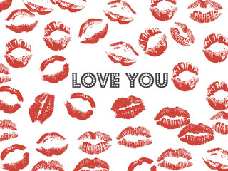 Beautiful postcard of love for Valentine's Day