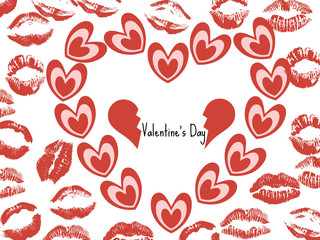 Nice postcard of love for Valentine's Day