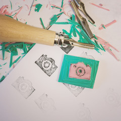 Hand crafting rubber stamps