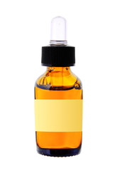 bottle with essence oil isolated on white