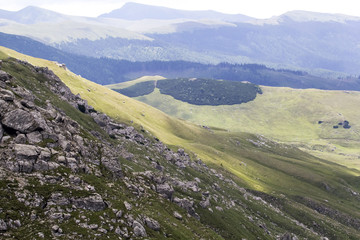 Landscape from Bucegi Mountains, part of Southern Carpathians in Romania