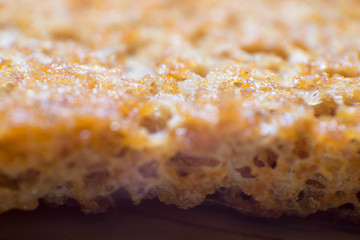 fresh bread toast macro picute zoomed useful for background