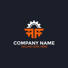 Letter A With Gear Industrial Logo