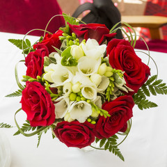 Floral arrangement in a wedding bouquet
