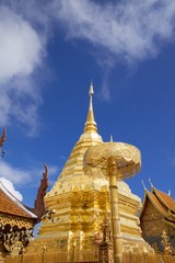 Naklejka premium Wat Pha That Doi Suthep in Chiengmai, Thailand