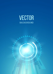 Abstract futuristic digital technology background. sci-fi Illustration Vector