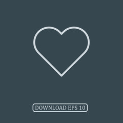 Heart icon vector