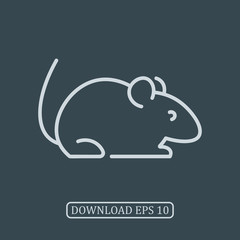Rat icon vector