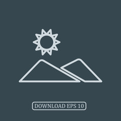 Landscape icon vector