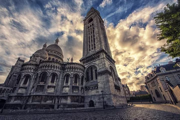 Deurstickers Sacre Coeur basilica in Montmartre Paris © Stockbym