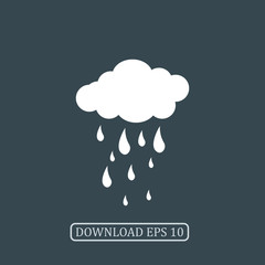 Cloud with air drops icon vector