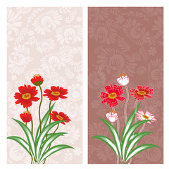 Vector background flowers spring