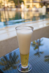 Beer on a table