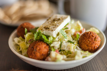falafel salad with feta