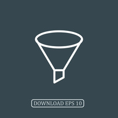 Funnel icon vector