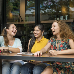 Women Using Digital Device Concept