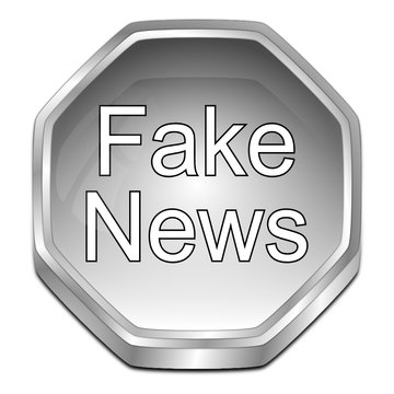 Fake News button - 3D illustration
