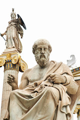 Fototapeta na wymiar Statue of Plato in Athens.