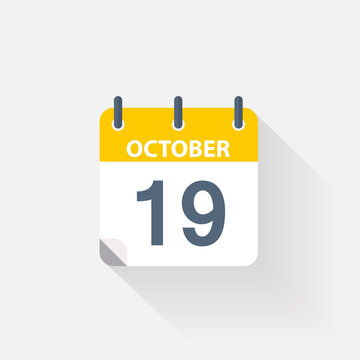 19 October Calendar Icon