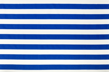 Blue and white stripes fabric pattern background