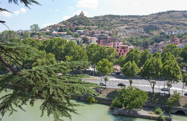 Top view of Tbilisi . Tbilisi is the capital of the Republic of Georgia