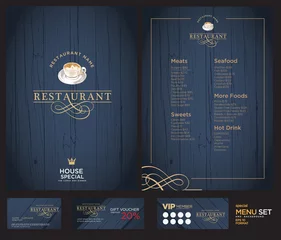 Fotobehang Creative menu design. Layout design, Design set for menu restaurant. © phaisarnwong2517