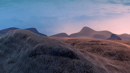 3d rendering picture of beautiful mountain scene