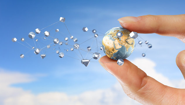 Social connection and networking . Mixed media