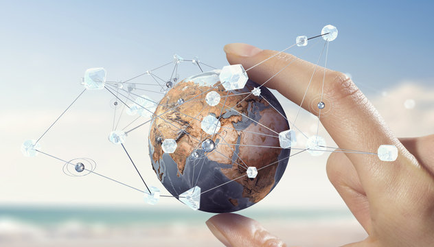 Social connection and networking . Mixed media