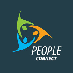 Obraz premium vector logo people
