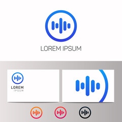 Vector equalizer volume sign music web icon vector design