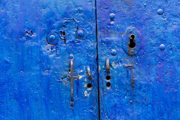 Old blue doors in Peru Cusco