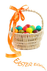 easter eggs in basket