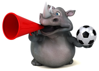 Fototapeta premium Fun rhinoceros - 3D Illustration