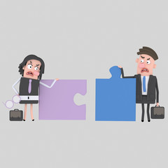 Businesspeople arguing. Puzzles don´t fit.

Custom 3d illustration / design : Can't find what you are looking for? contact me! I can create exactly what you need.
