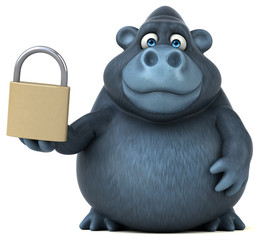 Fun gorilla - 3D Illustration
