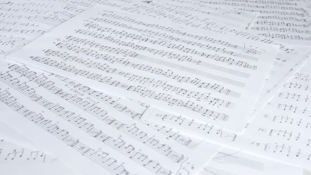 Musical score, or sheet music, showing the five-line staff with some notes and a tablature with its lines and numbers