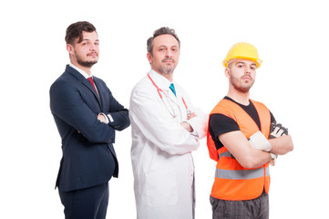 Group of people with different jobs