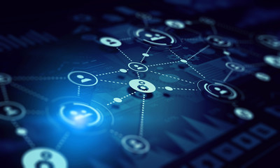 Social network background . Mixed media