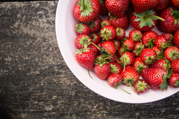 Fresh Strawberry on wooden background