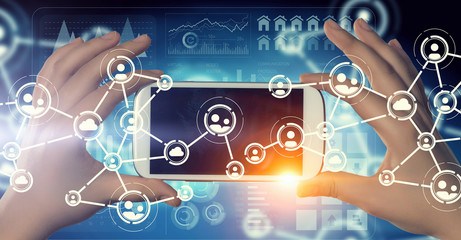 Online banking application . Mixed media